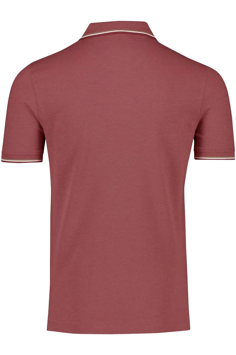 Portofino polo rood gemêleerd katoen normale fit