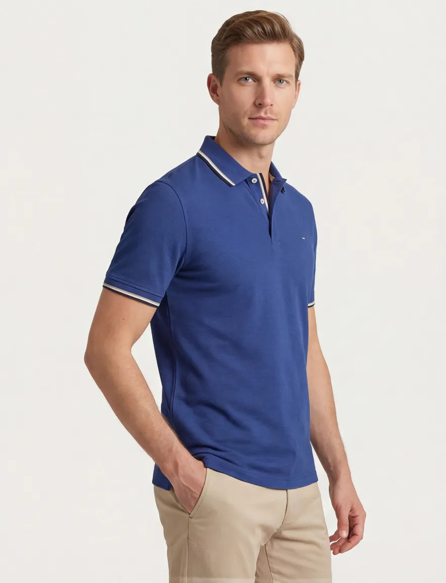 Navy Portofino polo normale fit katoen