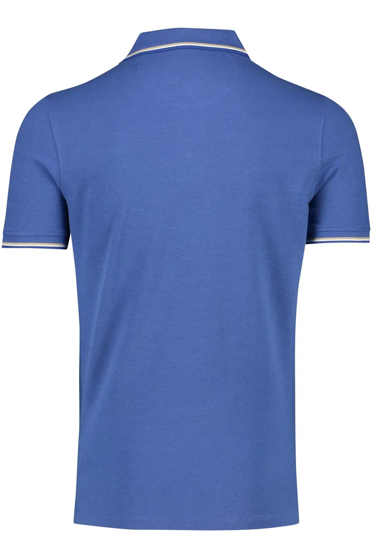 Katoenen Portofino polo blauw normale fit