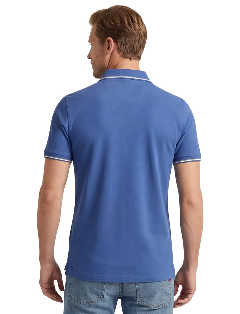 Katoenen Portofino polo blauw normale fit