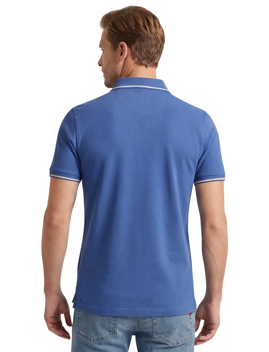Portofino polo blauw effen