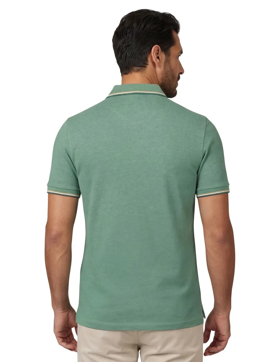 Portofino polo groen korte mouw