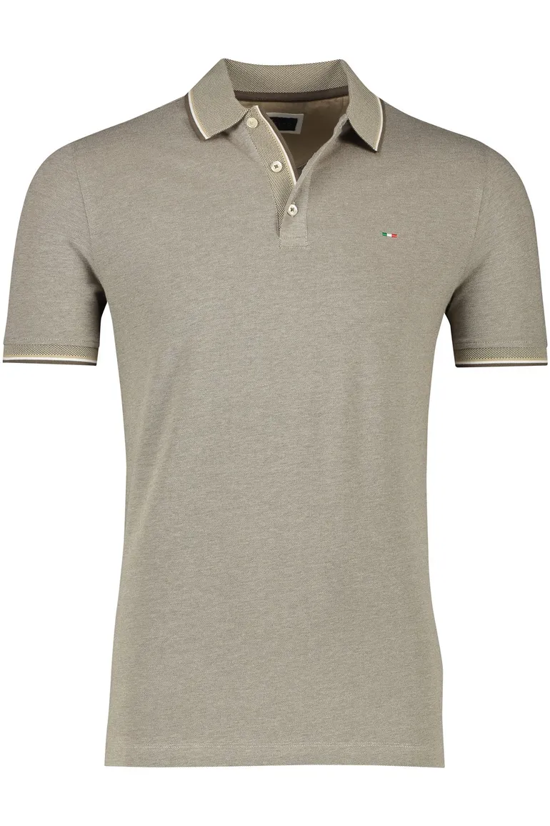 Portofino polo bruin gemeleerd