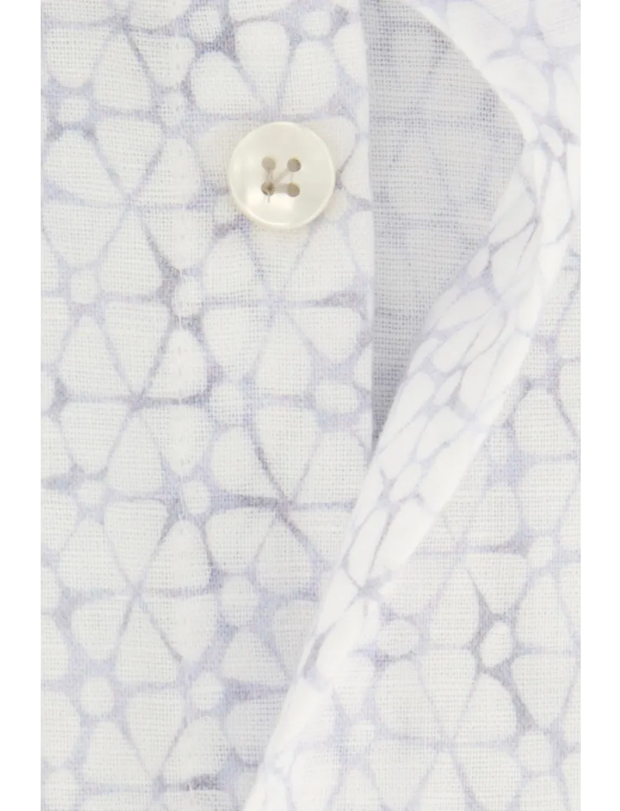 John Miller overhemd blauw printje