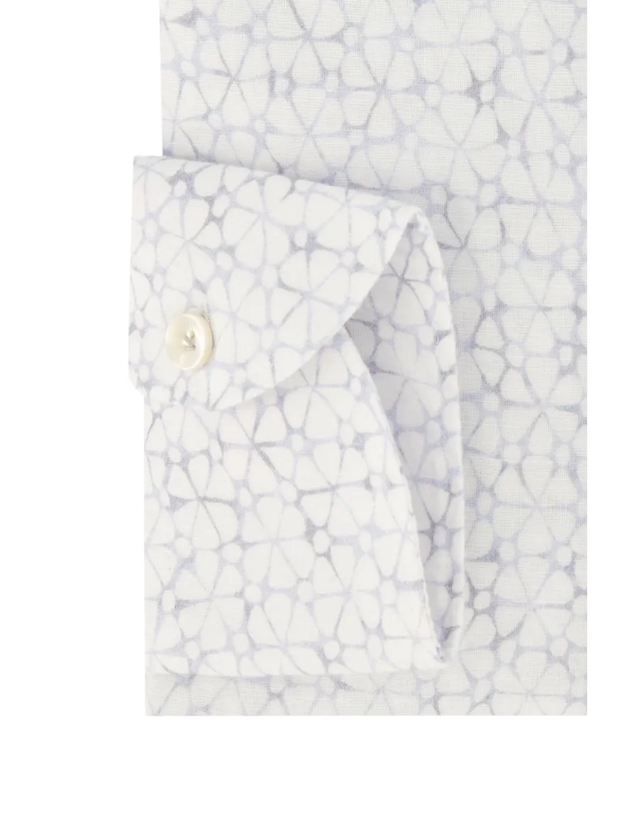 John Miller overhemd blauw printje