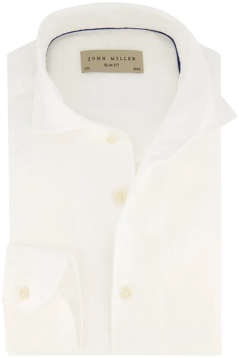 John Miller overhemd wit slim fit