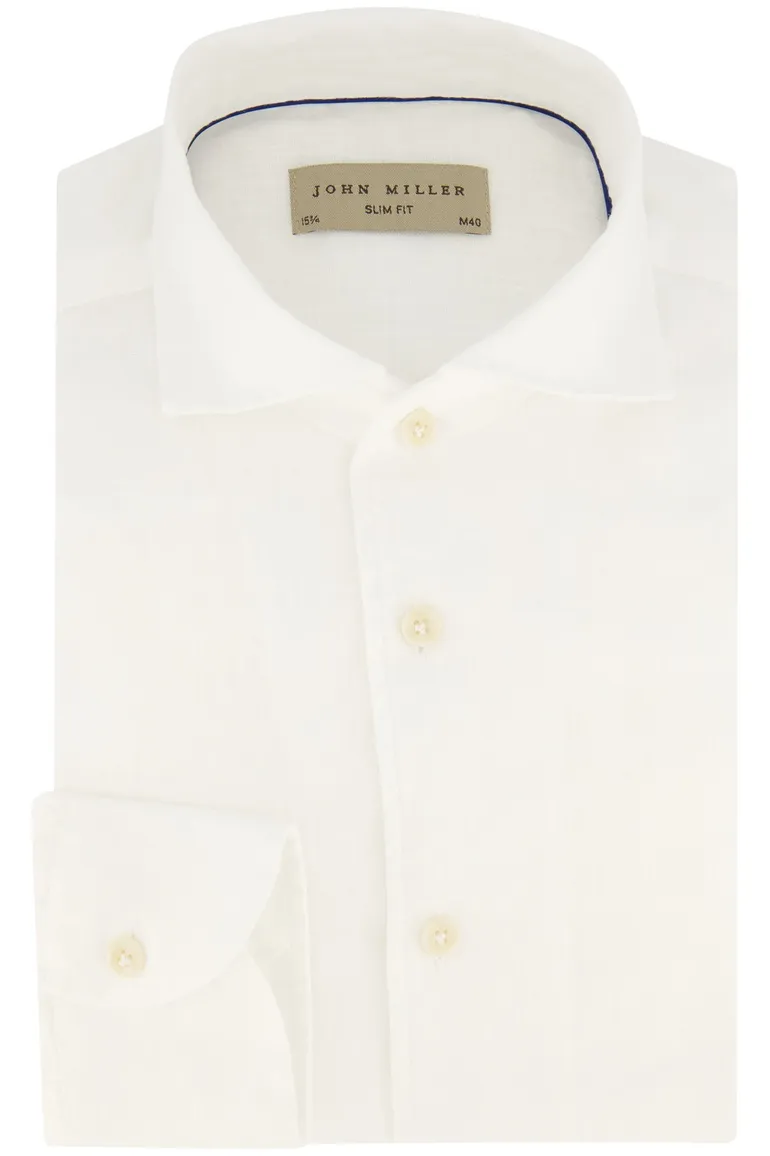 John Miller overhemd wit slim fit