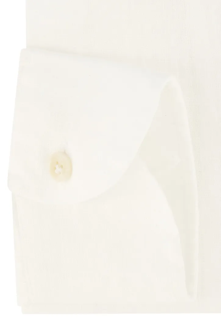 Linnen John Miller mouwlengte 7 slim fit wit overhemd