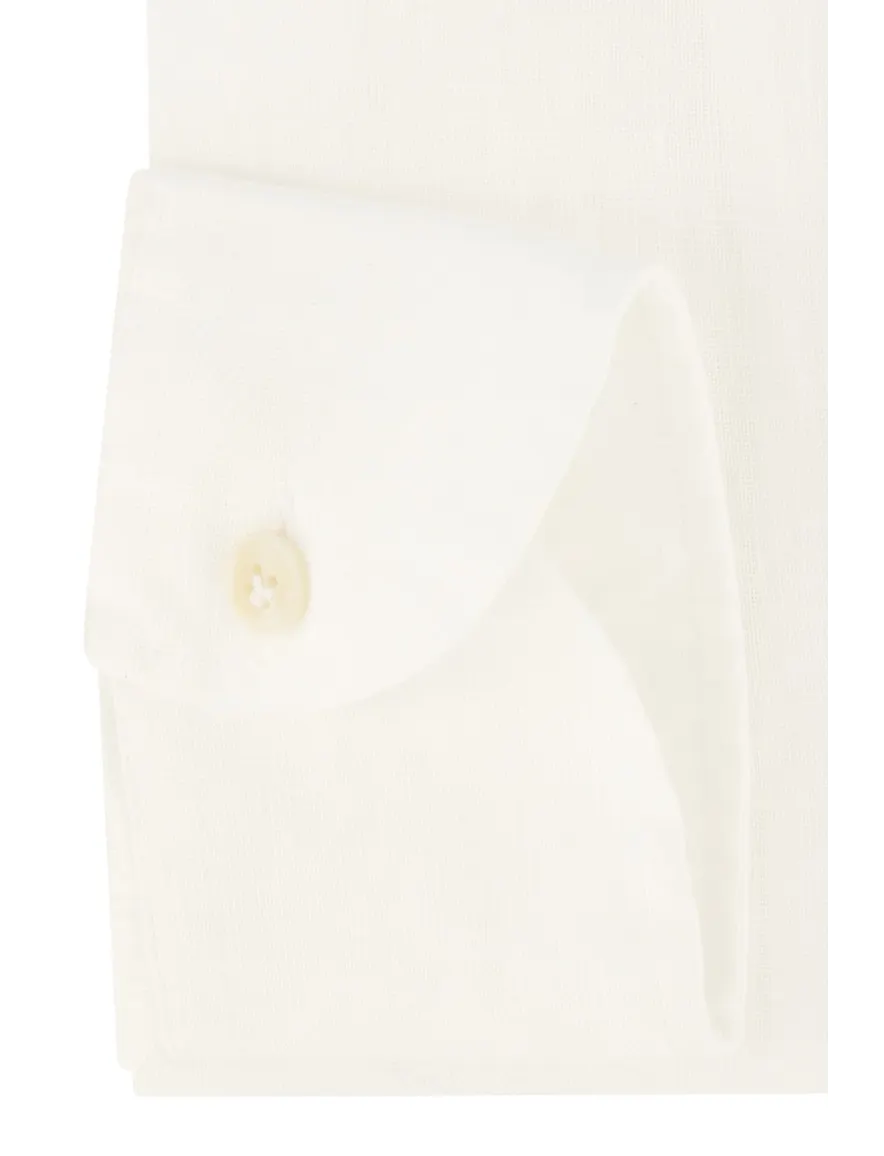 Slim fit mouwlengte 7 John Miller overhemd wit linnen
