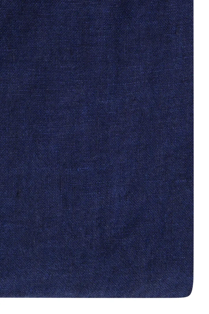 Donkerblauw John Miller linnen overhemd slim fit