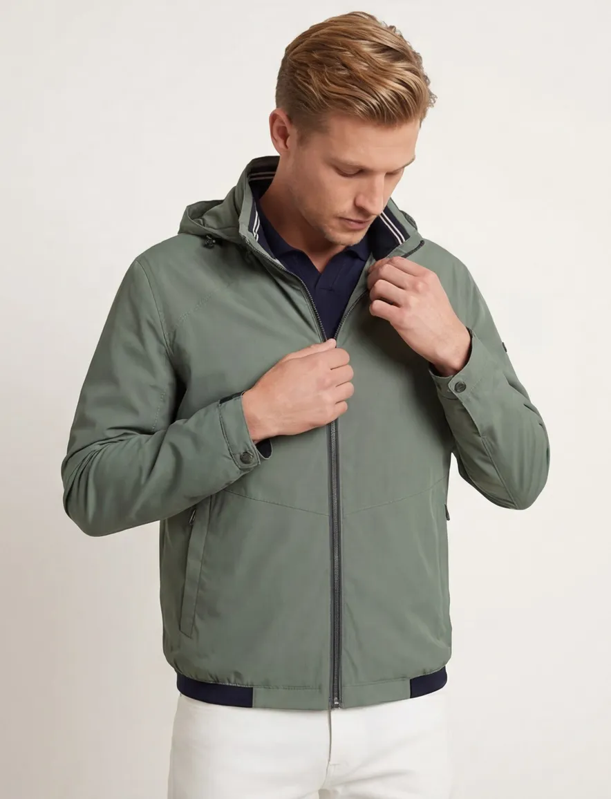 Groene Bugatti zomerjas wijde fit