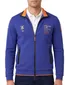 Portofino GP vest blauw rits effen katoen stretch