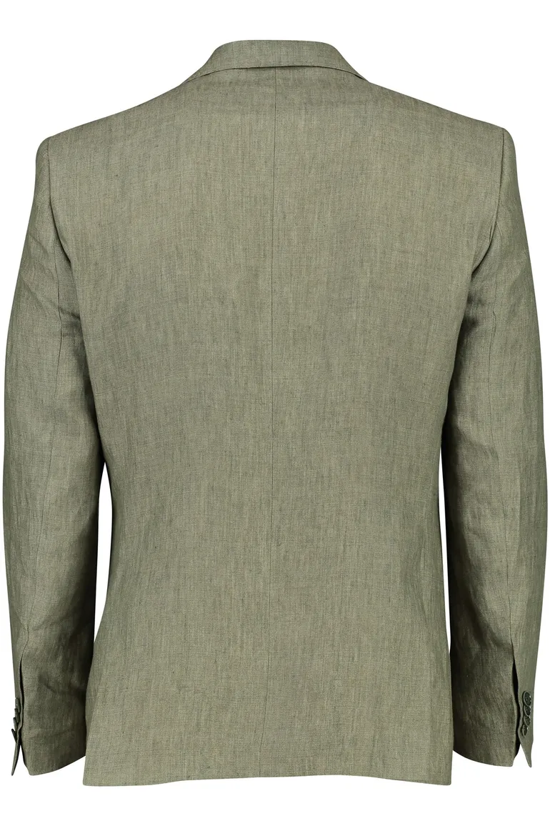 Groen colbert Carl Gross gemêleerd modern fit linnen greenline