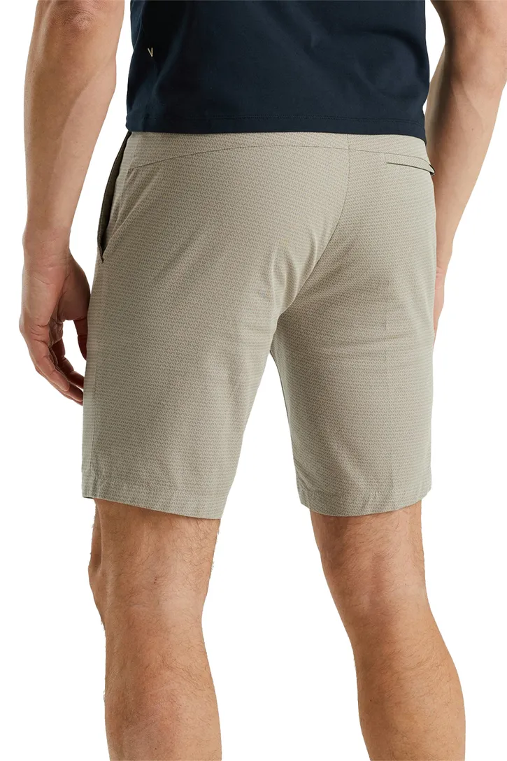 Vanguard korte broek ecru effen katoen slim fit