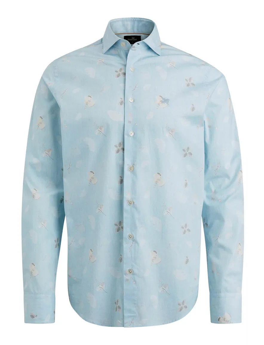 Vanguard casual overhemd lichtblauw geprint