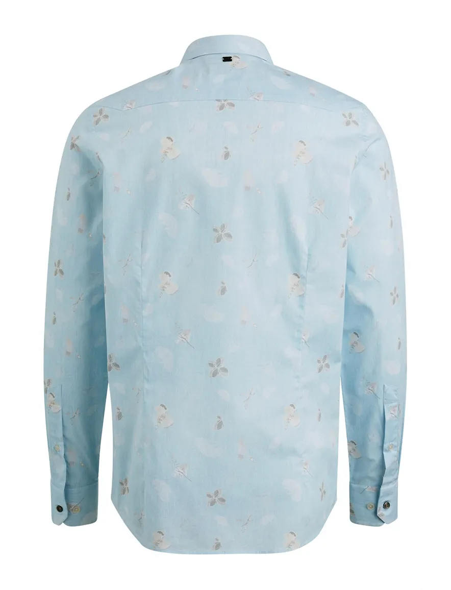 Vanguard casual overhemd lichtblauw geprint