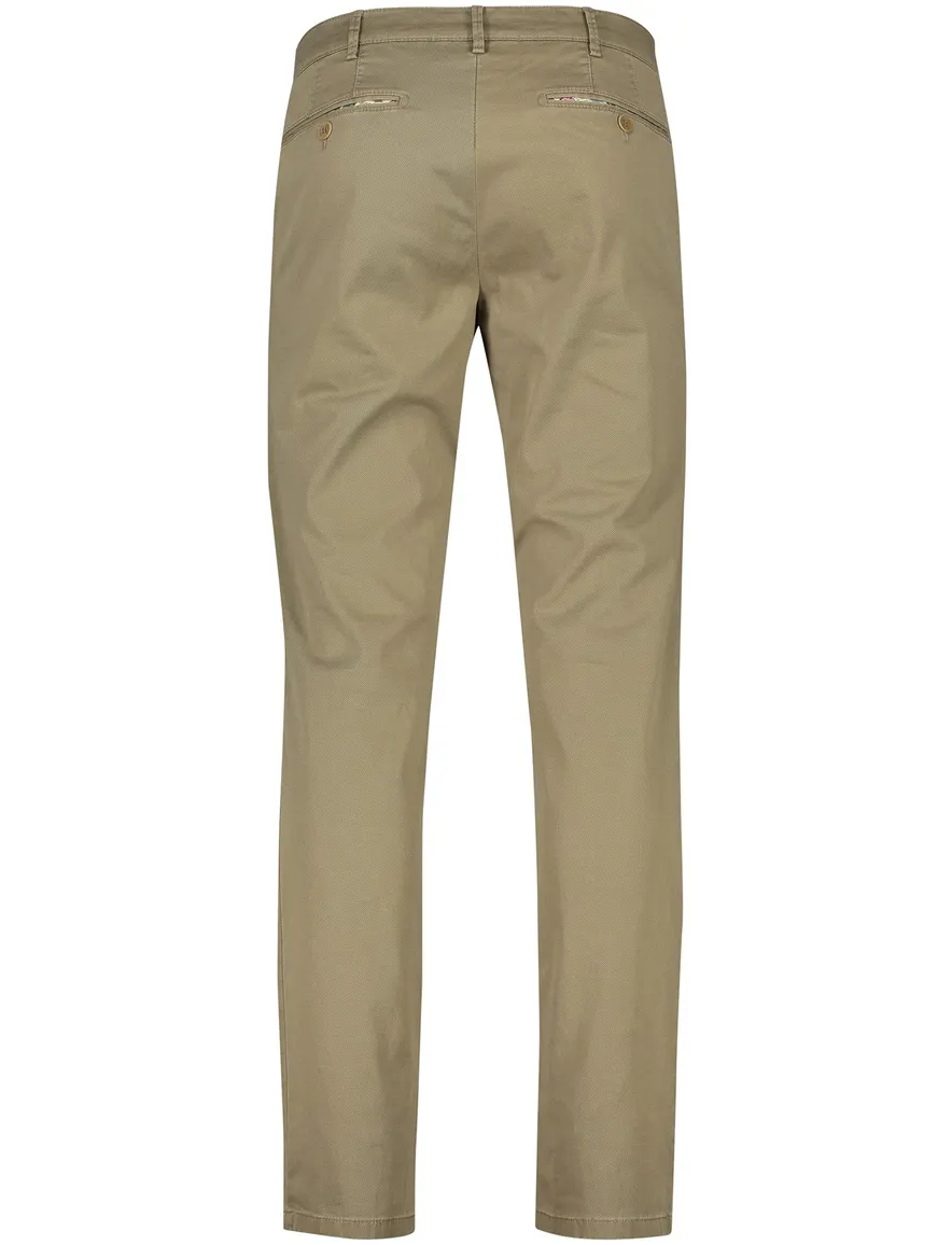 Meyer Pantalon Bonn khaki effen katoen