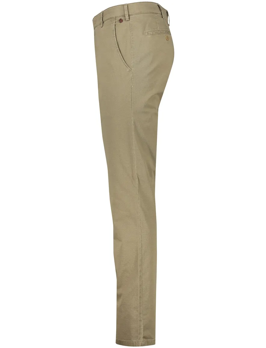 Meyer Pantalon Bonn khaki effen katoen