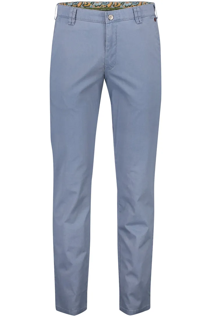 Meyer katoenen broek New York blauw effen normale fit