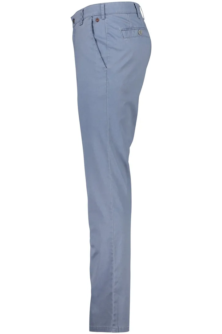 Meyer katoenen broek New York blauw effen normale fit