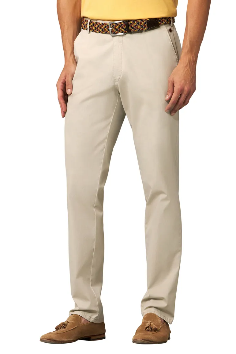 Meyer Pantalon beige katoen