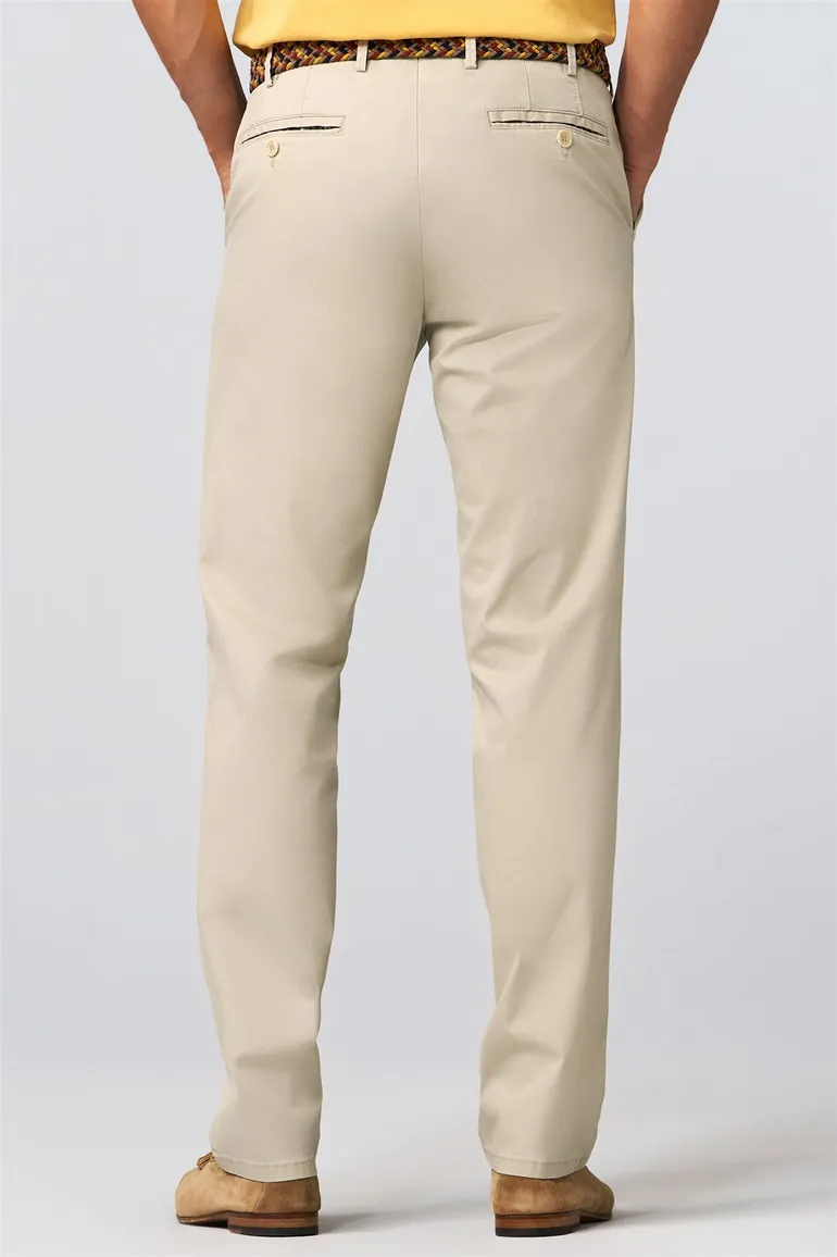 Meyer Pantalon beige katoen