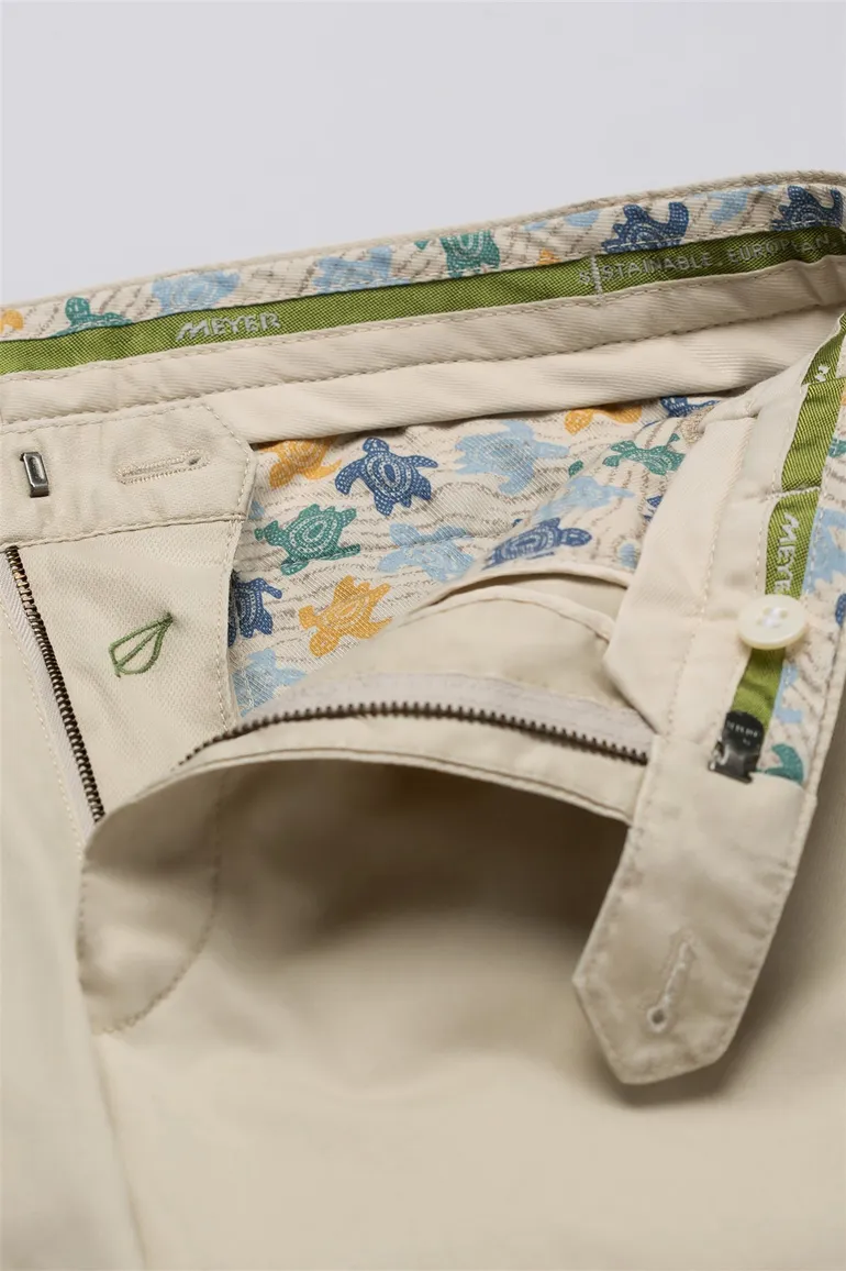Meyer Pantalon beige katoen