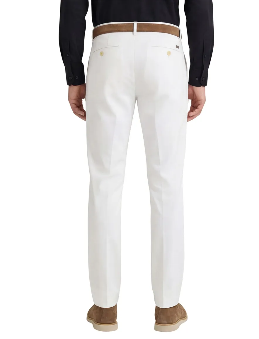 Meyer pantalon Bonn wit katoen