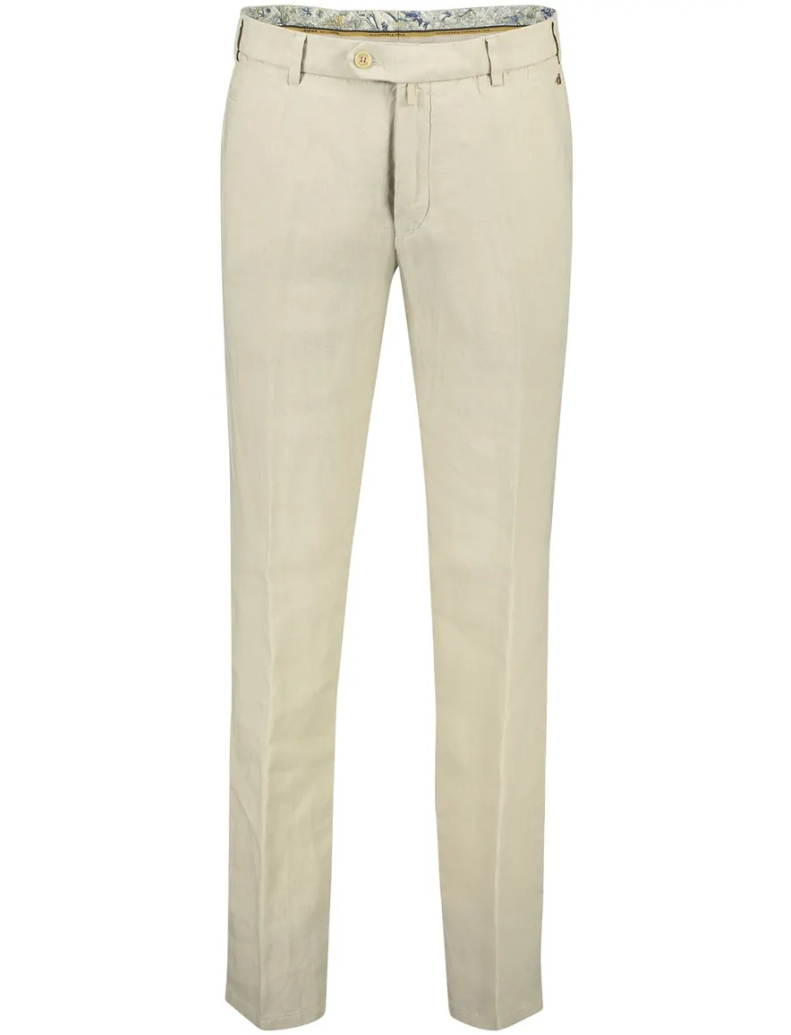 Meyer modern fit pantalon linnen beige