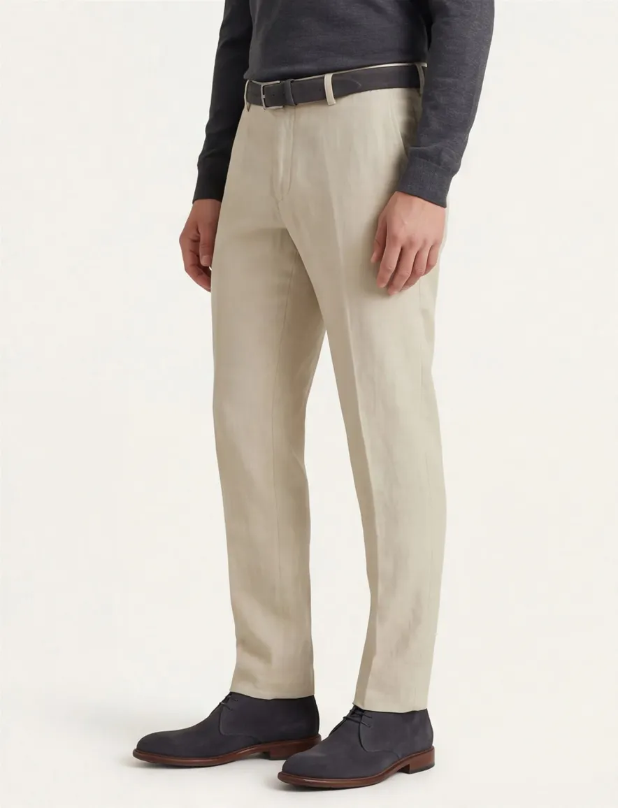 Meyer modern fit pantalon linnen beige