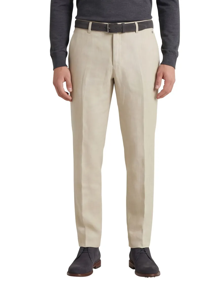 Meyer modern fit pantalon linnen beige