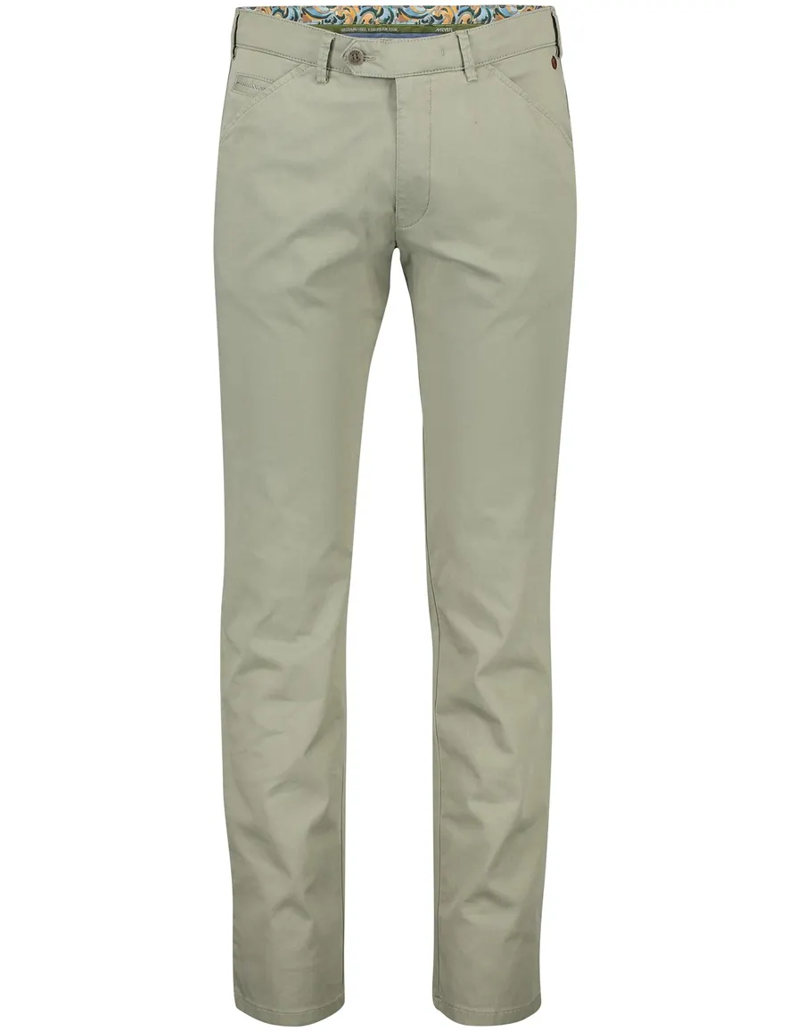 Katoenen Meyer pantalon Chicago olijfgroen