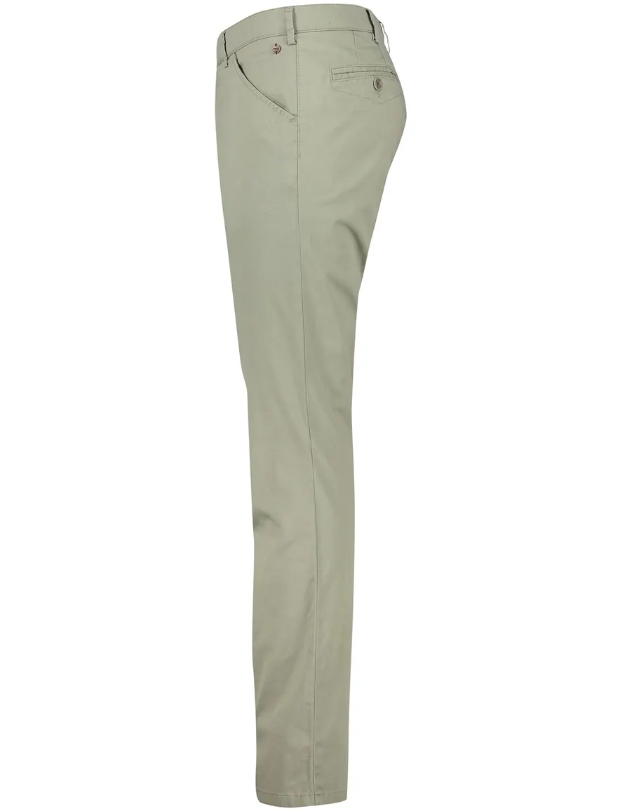 Katoenen Meyer pantalon Chicago olijfgroen