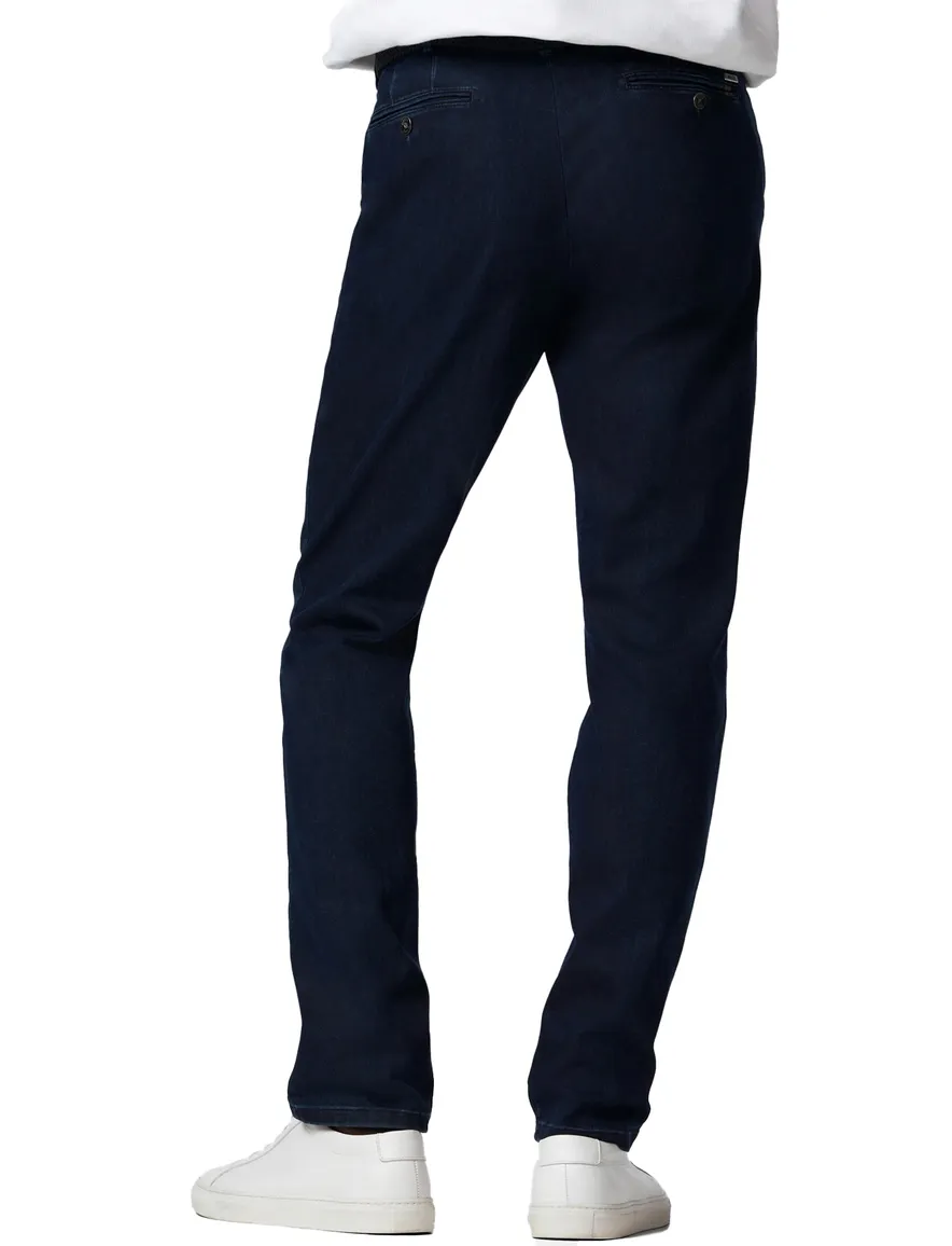 Meyer nette jeans donkerblauw effen katoen normale fit