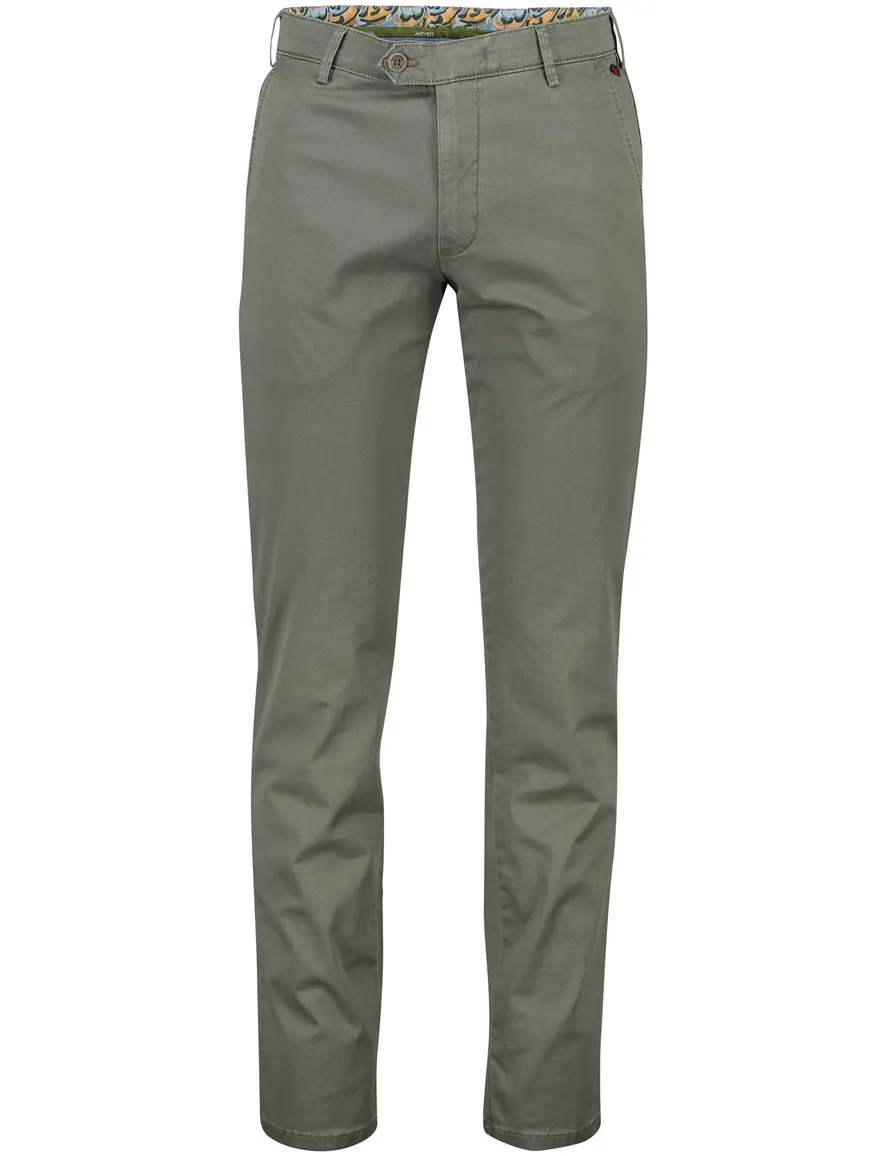 Katoenen Meyer pantalon Bonn olijfgroen