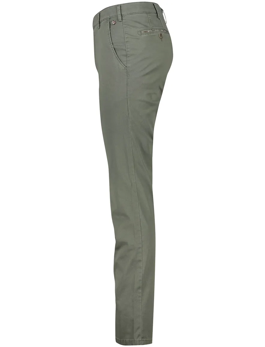 Katoenen Meyer pantalon Bonn olijfgroen