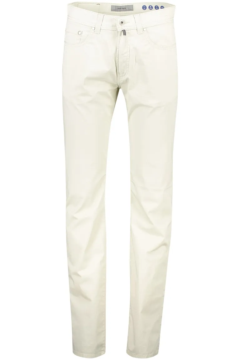 Katoenen Pierre Cardin jeans creme tapered fit