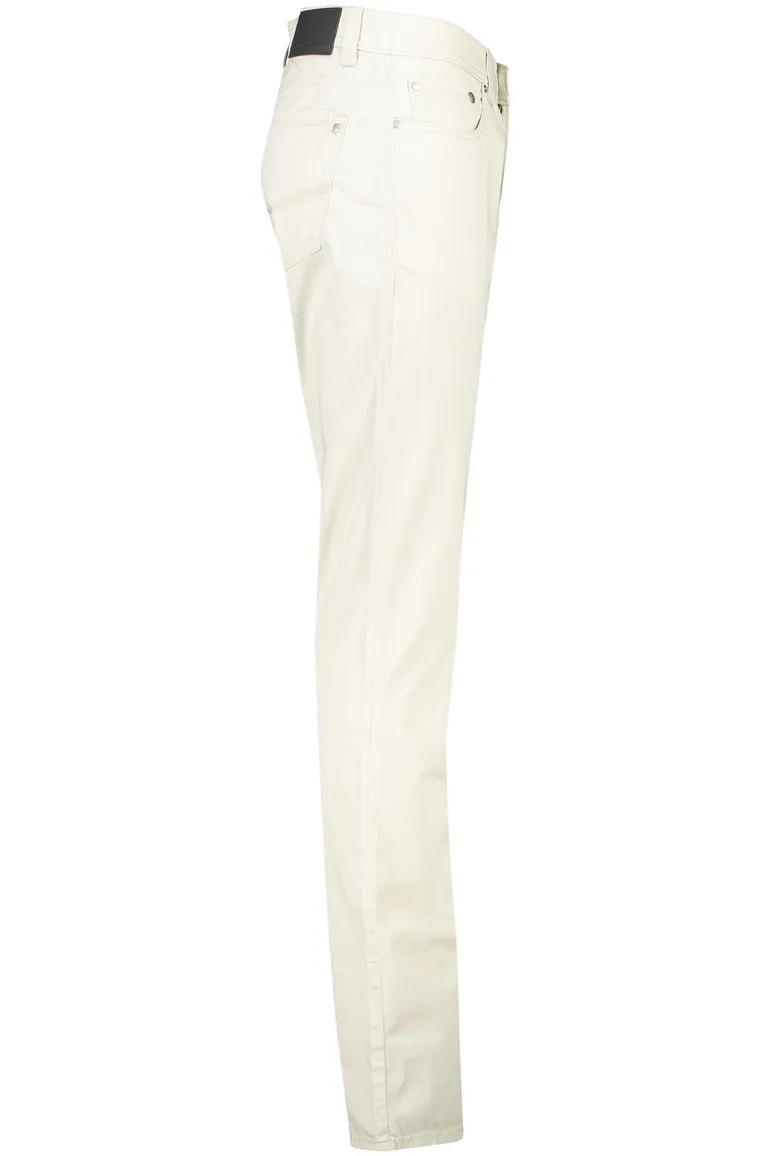 Katoenen Pierre Cardin jeans creme tapered fit