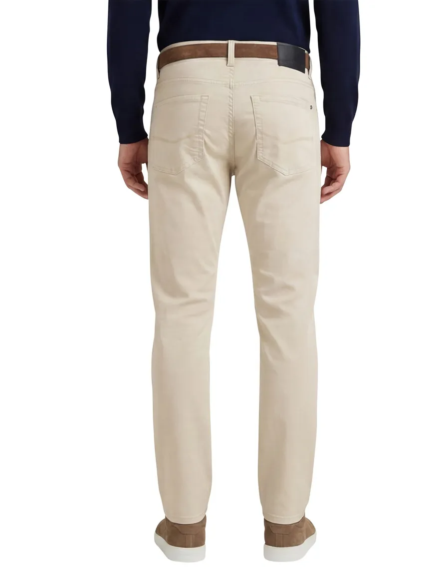 Katoenen Pierre Cardin jeans creme tapered fit