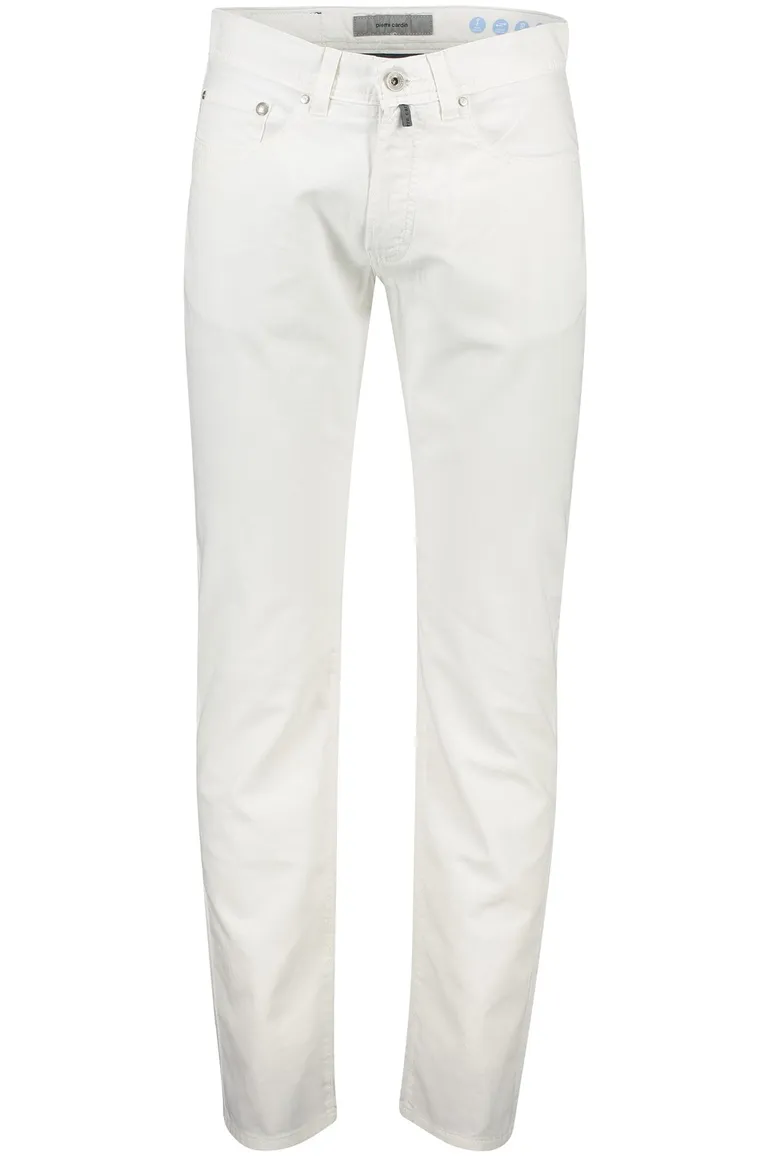 Witte Lyon Tapered Pierre Cardin 5-pocket katoen