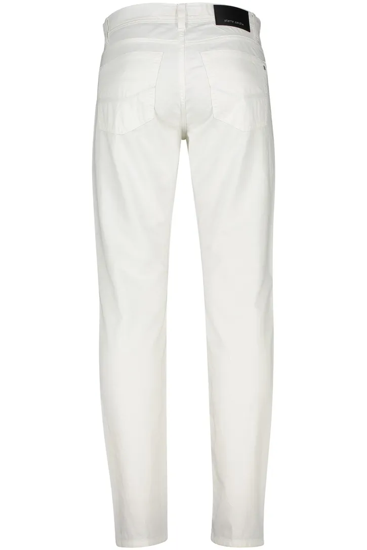 katoenen Pierre Cardin pantalon 5-pocket wit Lyon Tapered