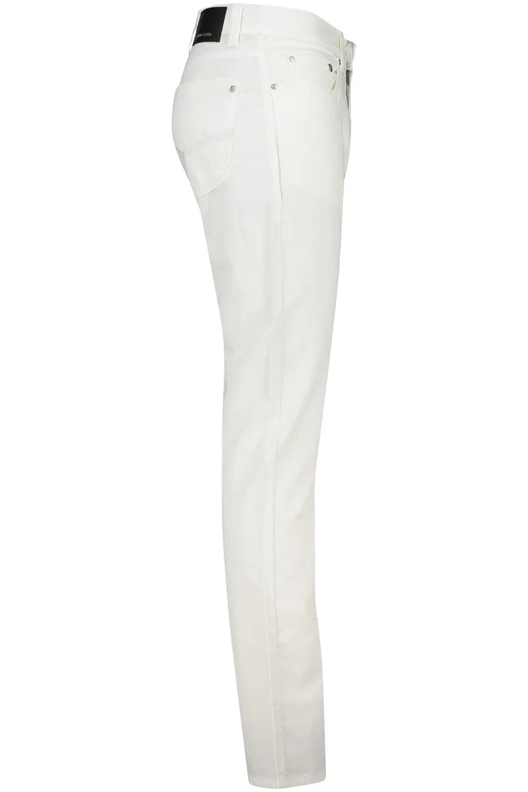 Pierre Cardin Lyon tapered 5-pocket broek wit