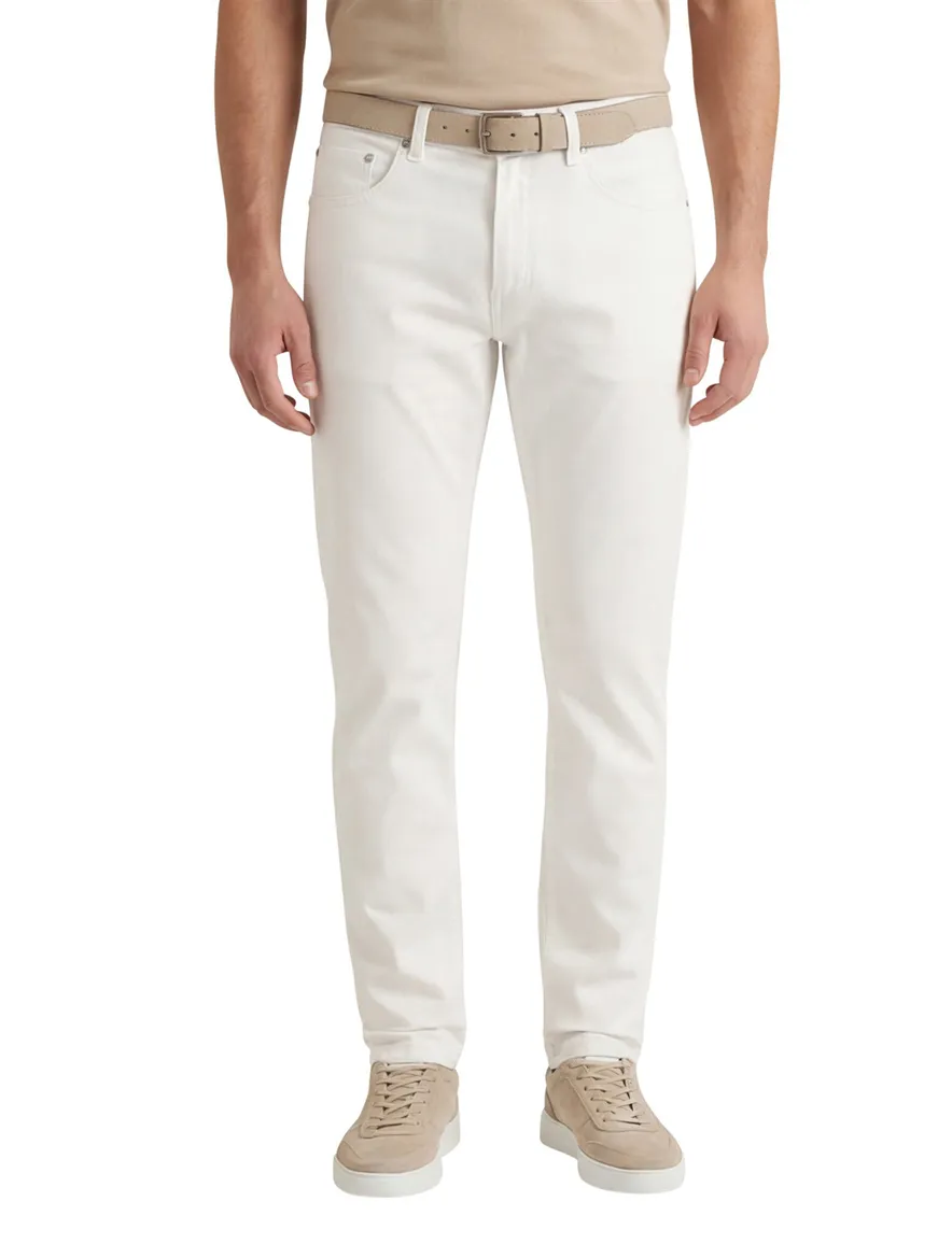 Witte Lyon Tapered Pierre Cardin 5-pocket katoen