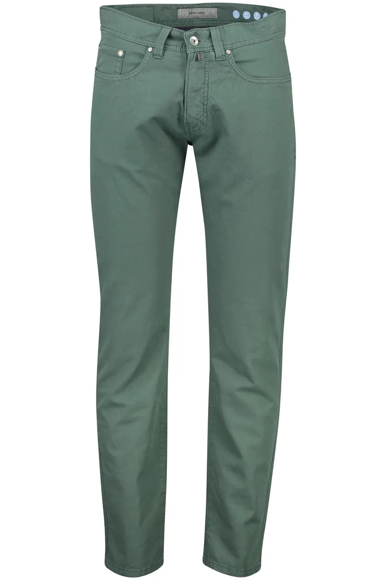 Pierre Cardin broek Futureflex groen katoen Tapered Fit