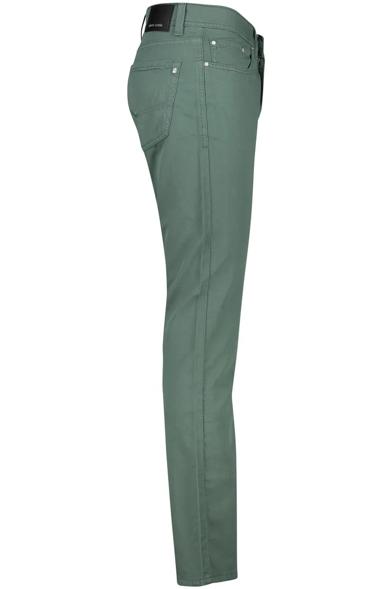 Pierre Cardin broek Futureflex groen katoen Tapered Fit