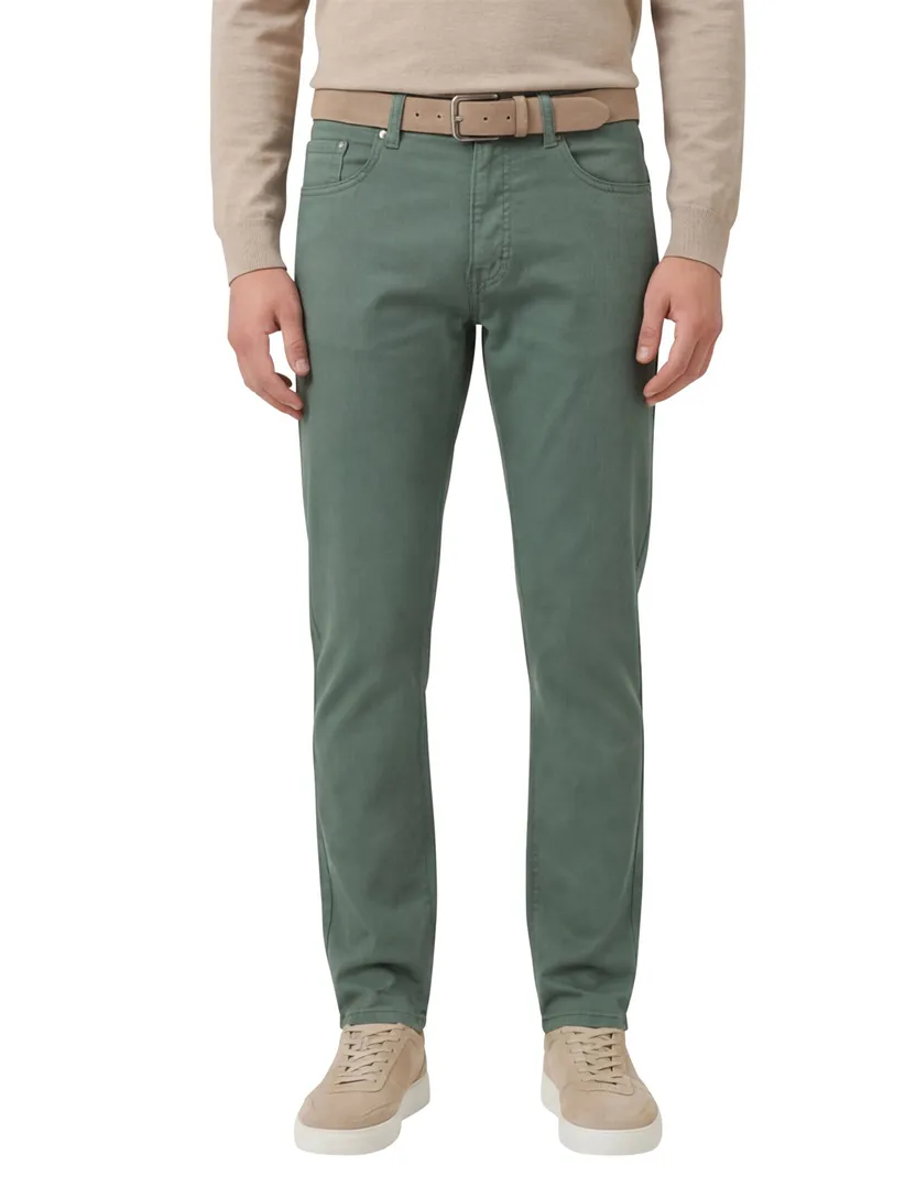 Futureflex Pierre Cardin broek groen katoen Tapered Fit