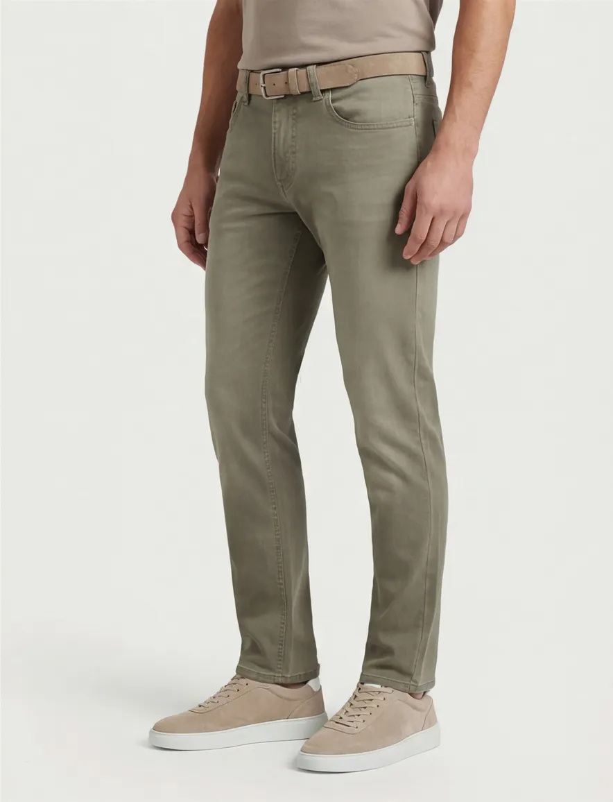 Pierre Cardin Lyon Tapered 5-pocket broek bruin