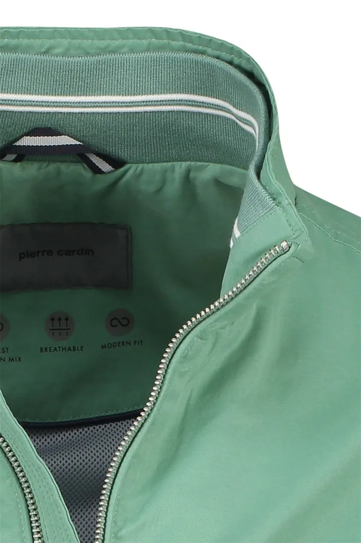 Modern fit katoenen Pierre Cardin zomerjas lichtgroen