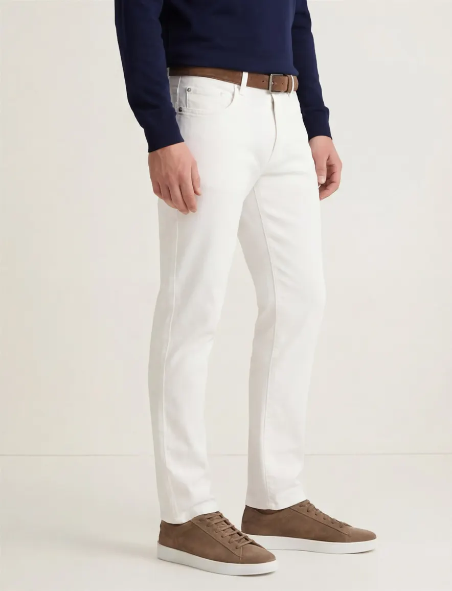 Pierre Cardin 5-pocket broek gebroken wit