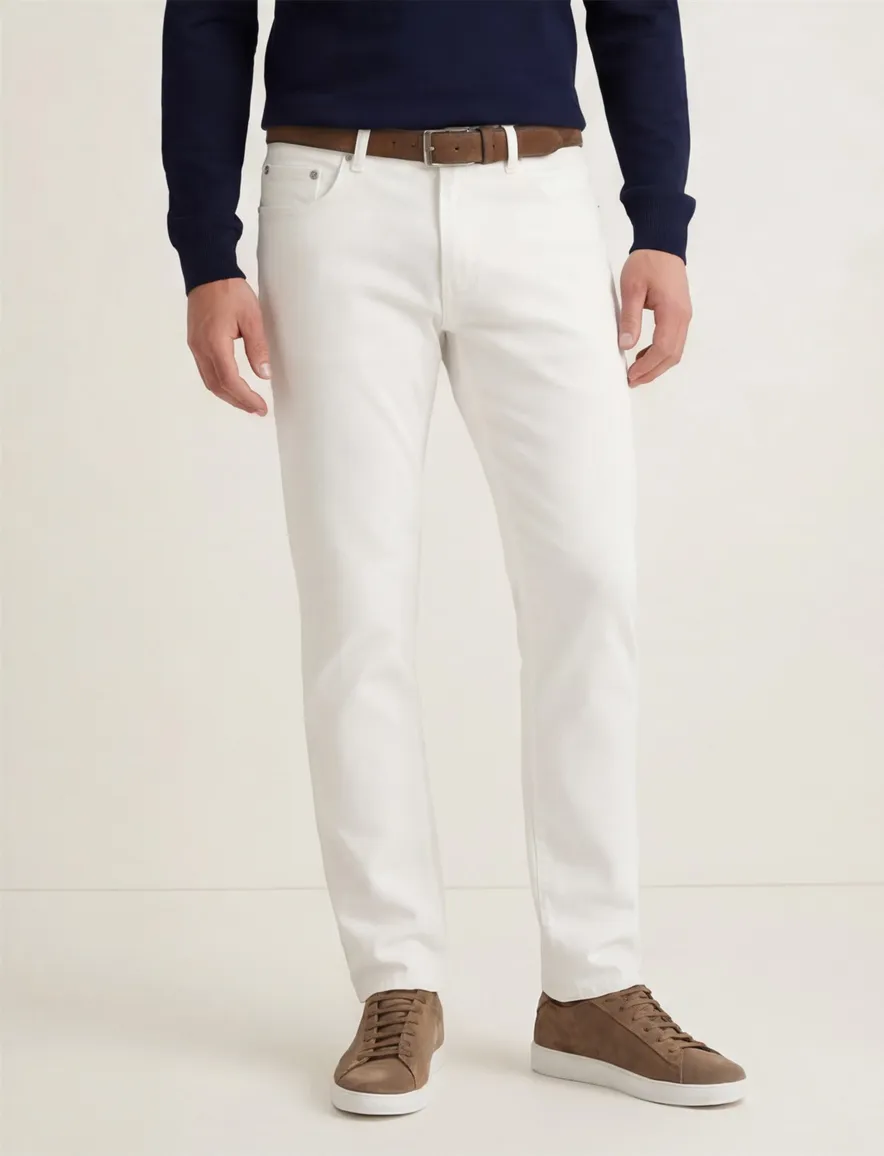 Pierre Cardin jeans effen wit katoen normale fit